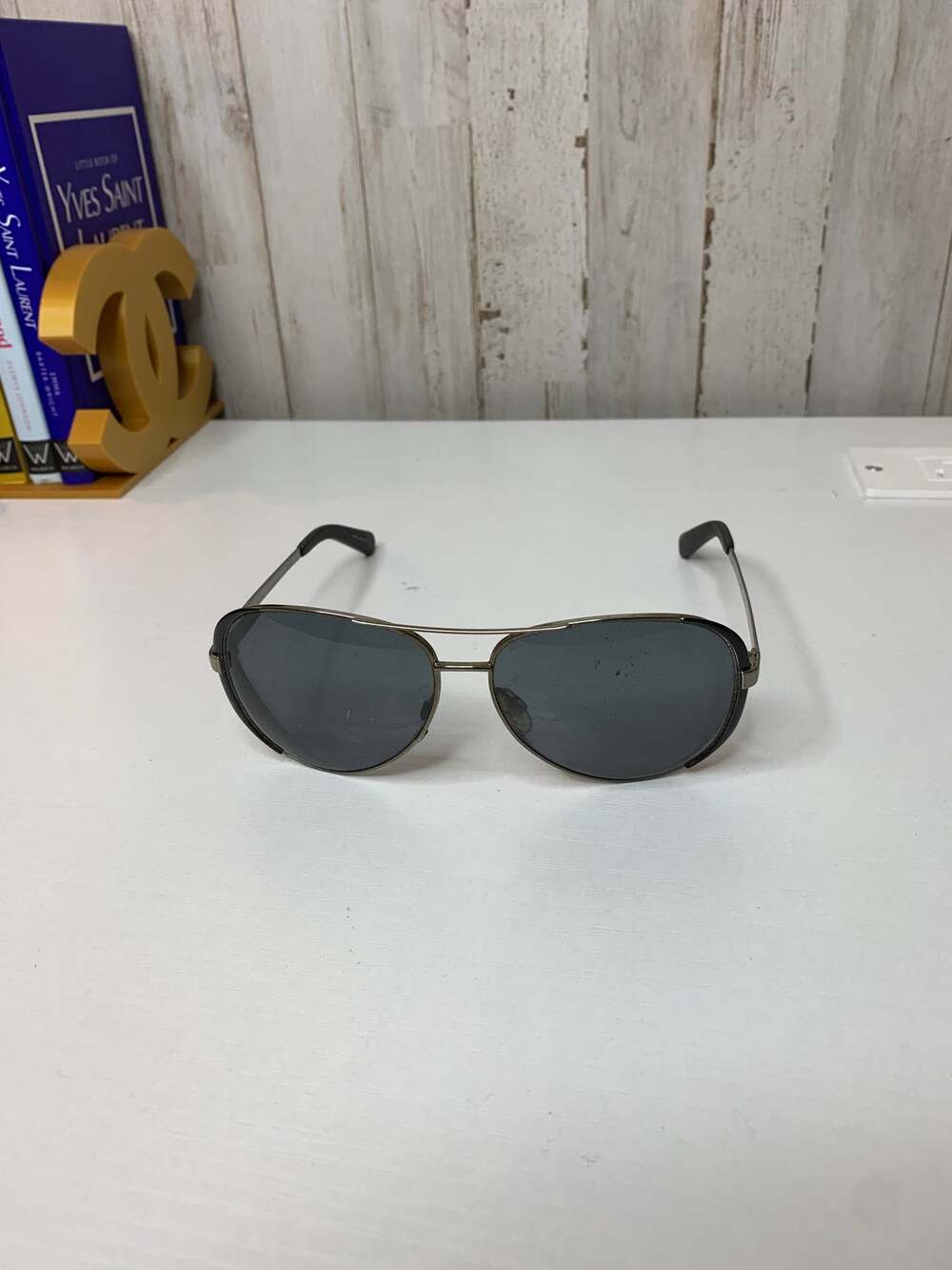 Michael Kors Chelsea Aviator Sunglasses Unisex Gray Smoke Tinted Lenses